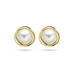 oorknoppen parel 14K geelgoud