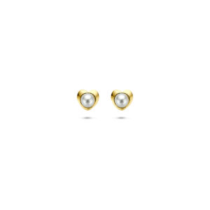 oorknoppen parel 4,5 mm 14K geelgoud