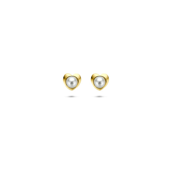 oorknoppen parel 4,5 mm 14K geelgoud