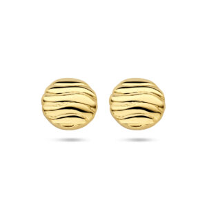 oorknoppen rondje 14K geelgoud
