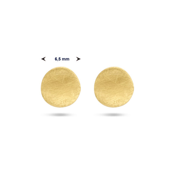 oorknoppen scratch 14K geelgoud - Afbeelding 4