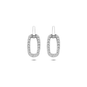 oorknoppen zirkonia 16,5 mm zilver gerhodineerd