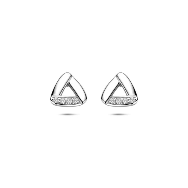 oorknoppen zirkonia 8,5 mm zilver gerhodineerd