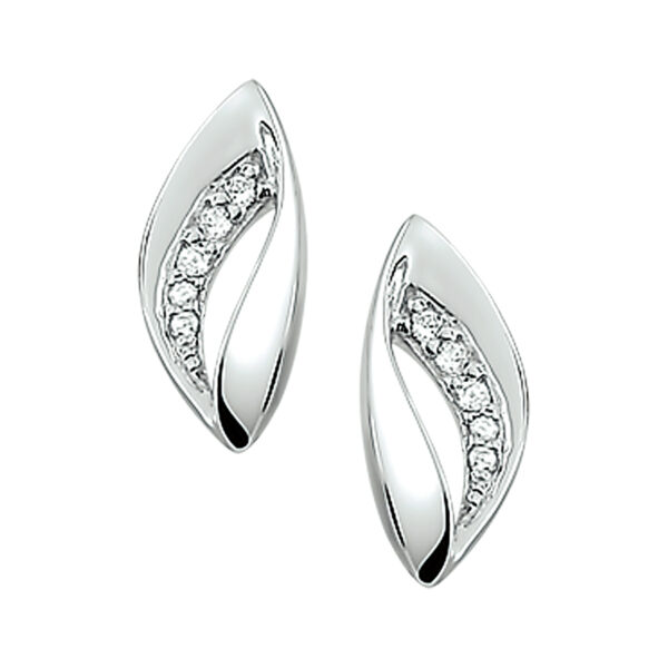 oorknoppen zirkonia zilver gerhodineerd