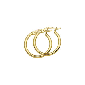 oorringen 1,0 mm 19 mm 14K geelgoud