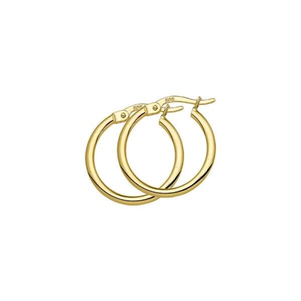 oorringen 1,0 mm 19 mm 14K geelgoud