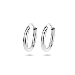 oorringen 1,8 mm ronde buis zilver gerhodineerd