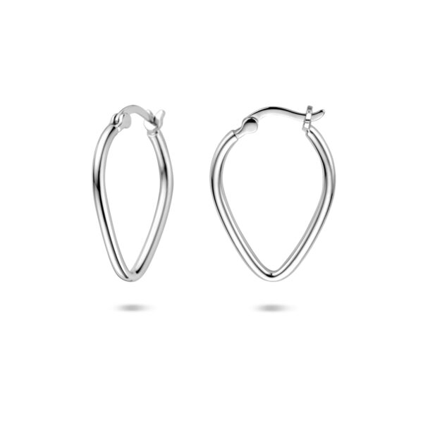 oorringen 19,5 mm zilver gerhodineerd - Afbeelding 3