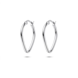 oorringen 19,5 mm zilver gerhodineerd