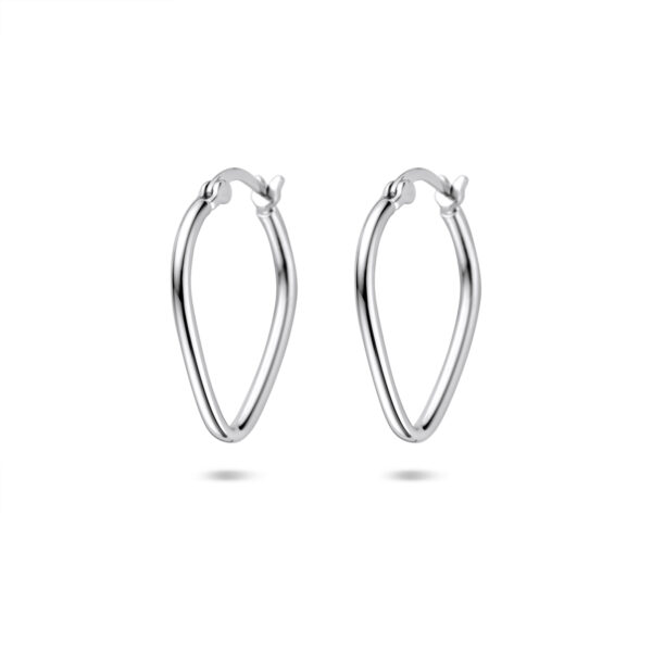 oorringen 19,5 mm zilver gerhodineerd