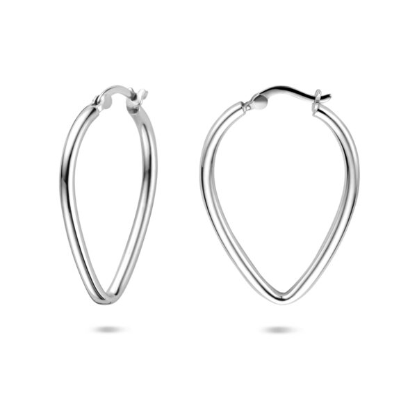 oorringen 25,5 mm zilver gerhodineerd - Afbeelding 3