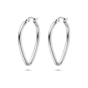 oorringen 25,5 mm zilver gerhodineerd