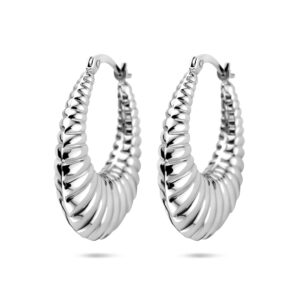 oorringen 29 mm zilver gerhodineerd
