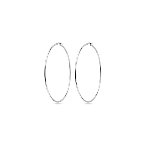 oorringen ronde buis 1,5 mm zilver gerhodineerd