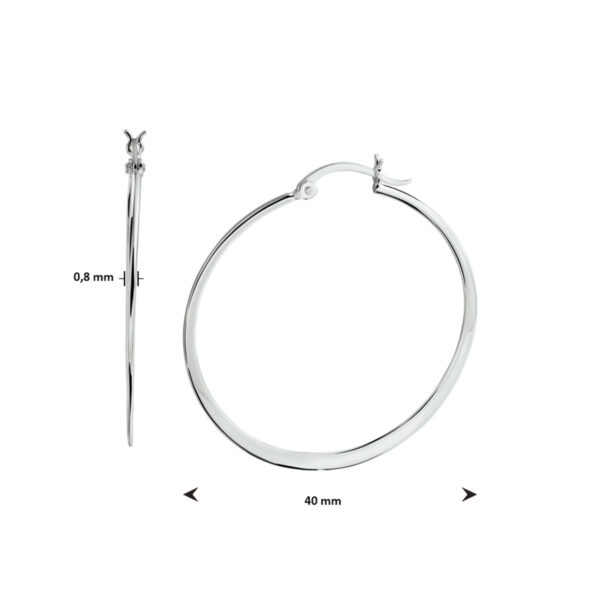 oorringen zilver gerhodineerd - Afbeelding 3
