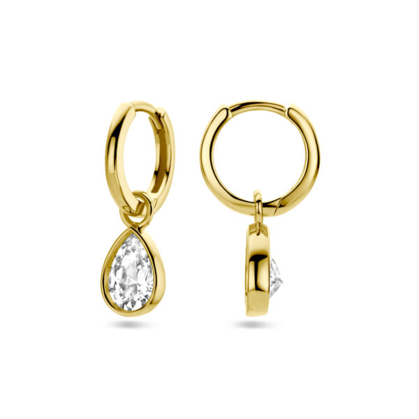 oorringen zirkonia 14K geelgoud - Afbeelding 3