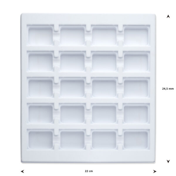 opmaaktray carrousel 245 x 220 mm wit pos materialen - Afbeelding 2