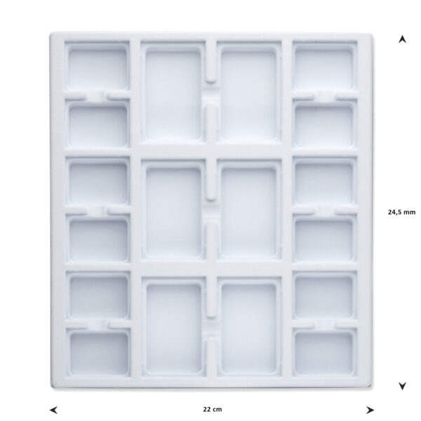 opmaaktray carrousel 245 x 220 mm wit pos materialen - Afbeelding 2