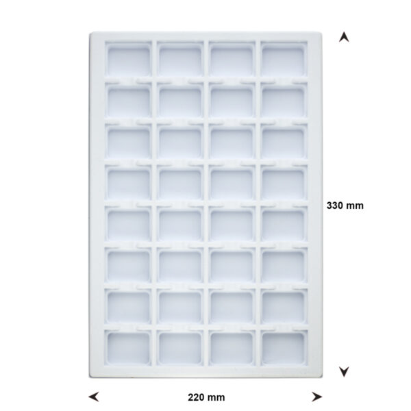 opmaaktray carrousel 330 x 220 mm wit pos materialen - Afbeelding 2