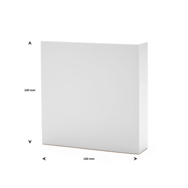 presentatie blok wit 100 x 100 x 25 mm pos materialen - Afbeelding 3