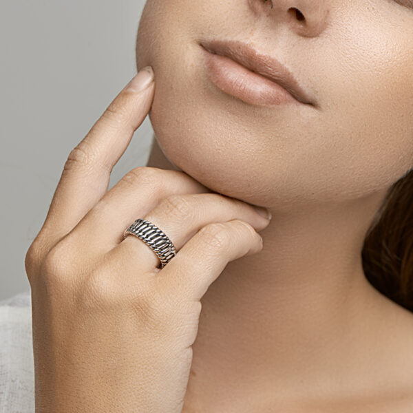 ring oxi zilver geoxideerd - Afbeelding 2