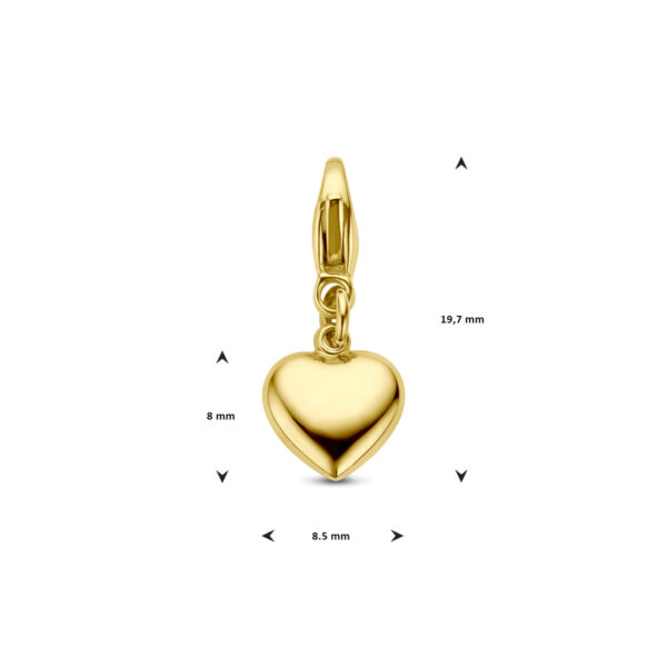 slotbedel hart 14K geelgoud - Afbeelding 4