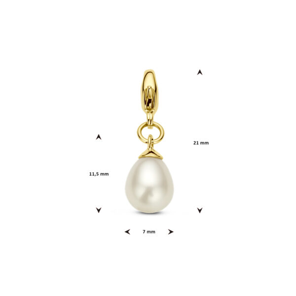 slotbedel parel 14K geelgoud - Afbeelding 4