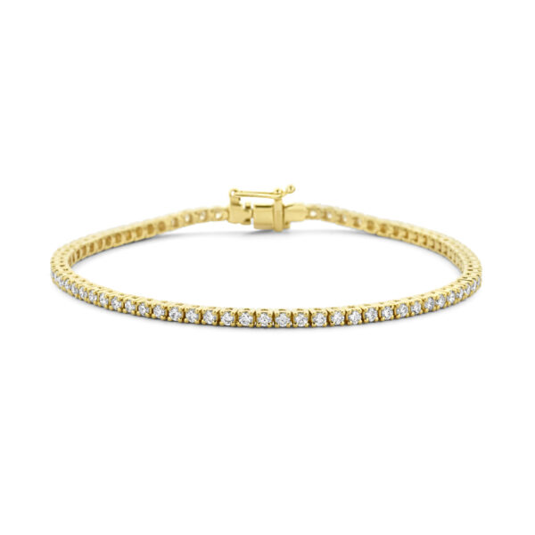 tennisarmband diamant 2.00ct h si 2,3 mm 17,5 cm 14K geelgoud