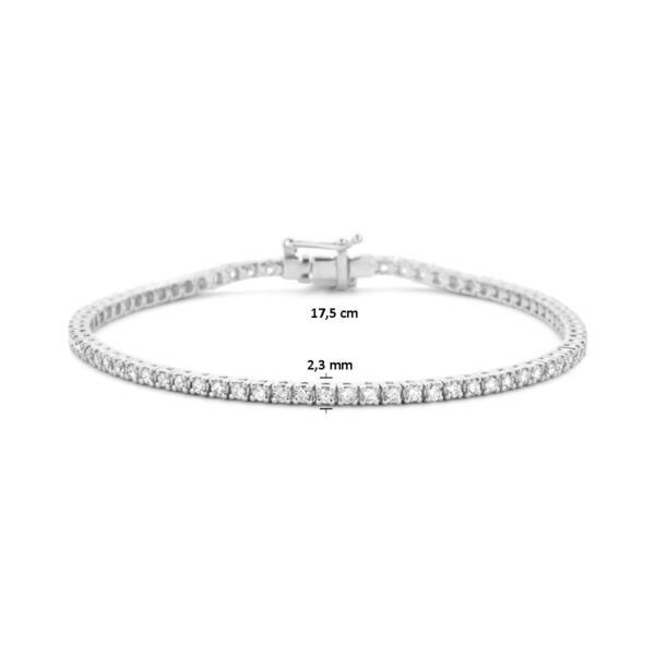tennisarmband lab grown diamant 2.00ct g si 2,3 mm 17,5 cm 14K witgoud - Afbeelding 3