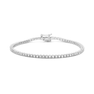tennisarmband lab grown diamant 2.00ct g si 2,3 mm 17,5 cm 14K witgoud