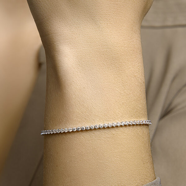 tennisarmband zirkonia 2,5 mm 17 cm zilver gerhodineerd - Afbeelding 3