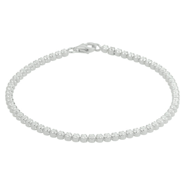 tennisarmband zirkonia 2,5 mm 17 cm zilver gerhodineerd
