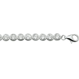 tennisarmband zirkonia 5,2 mm zilver gerhodineerd
