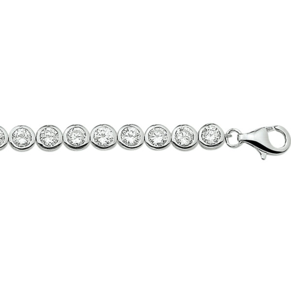 tennisarmband zirkonia 5,2 mm zilver gerhodineerd