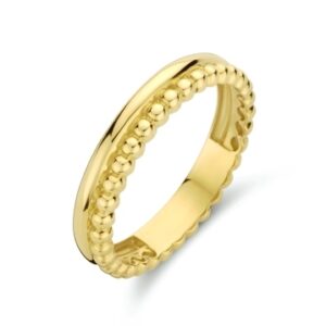 9k ring bolletjes 9K geel kleurig