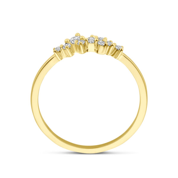 9k ring zirkonia 9K geel kleurig - Afbeelding 3