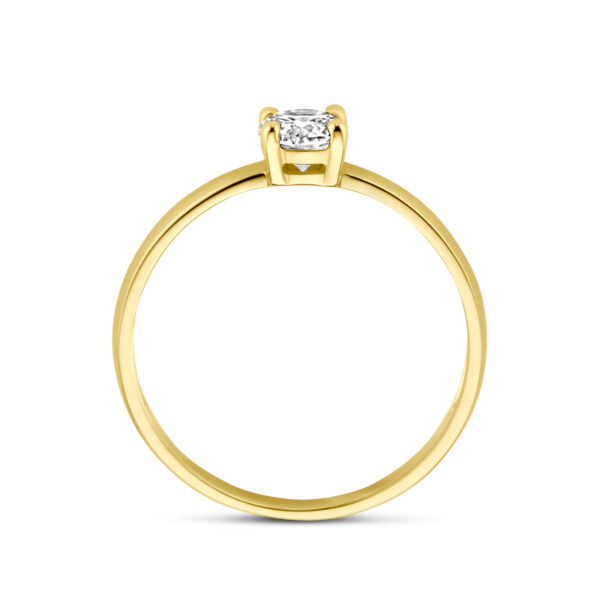 9k ring zirkonia 9K geel kleurig - Afbeelding 3