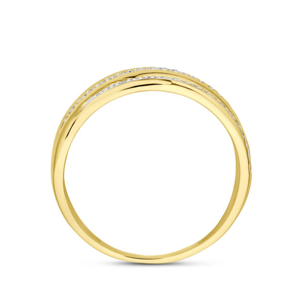 9k ring zirkonia 9K geel kleurig - Afbeelding 3