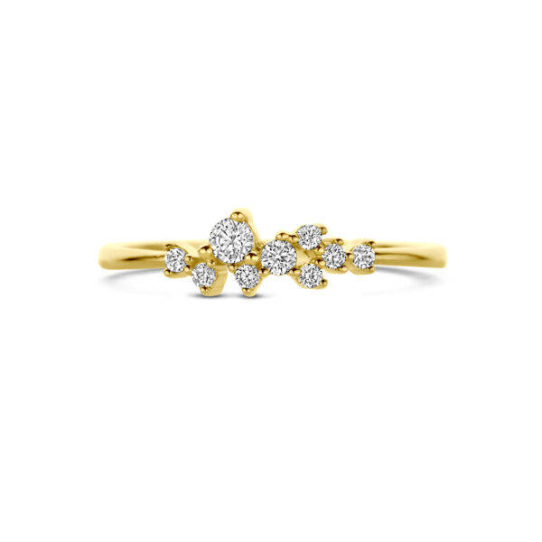 9k ring zirkonia 9K geel kleurig - Afbeelding 4