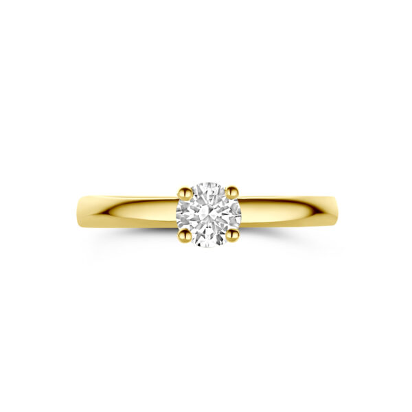 9k ring zirkonia 9K geel kleurig - Afbeelding 4