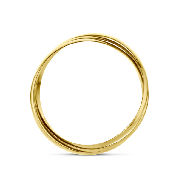 9k trinity ringen 9K geel kleurig - Afbeelding 3