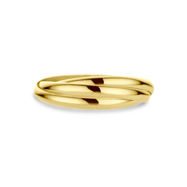 9k trinity ringen 9K geel kleurig - Afbeelding 4