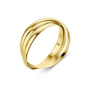 9k trinity ringen 9K geel kleurig