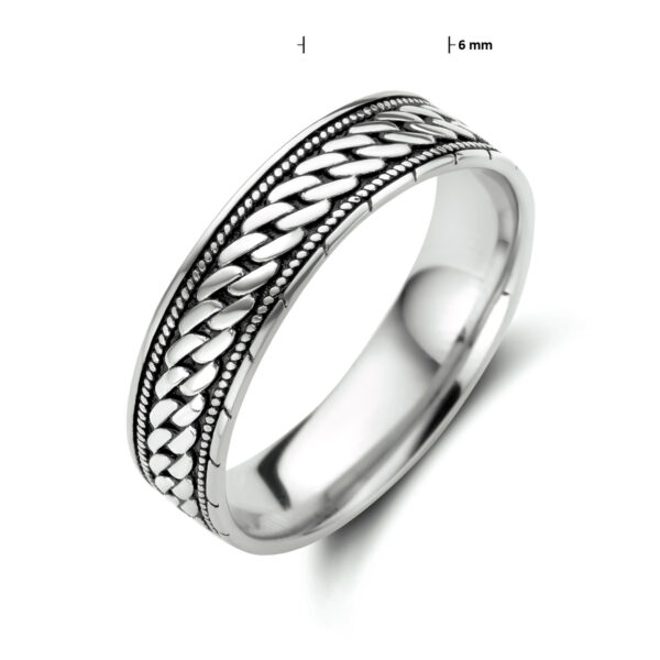Ring oxi zilver geoxideerd - Afbeelding 4
