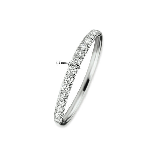 aanschuifring lab grown diamant 0.255ct h si 14K witgoud met palladium - Afbeelding 3