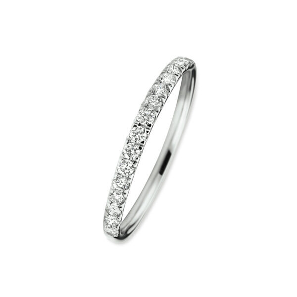 aanschuifring lab grown diamant 0.255ct h si 14K witgoud met palladium