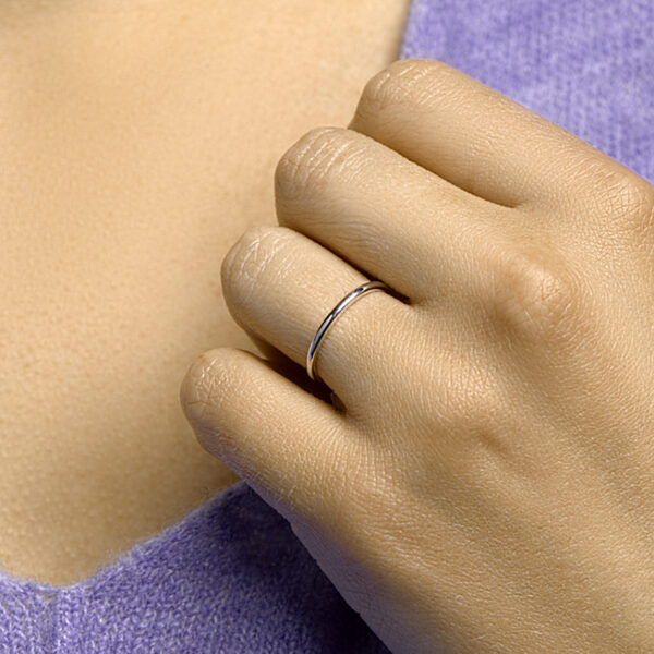 aanschuifring zilver gerhodineerd - Afbeelding 2