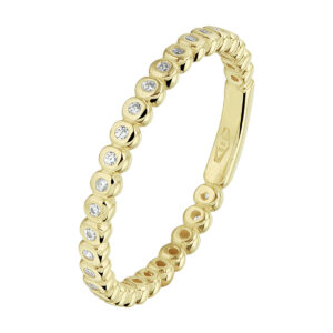 aanschuifring zirkonia 14K geelgoud