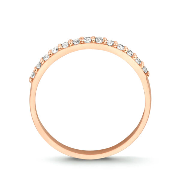 aanschuifring zirkonia 14K roségoud - Afbeelding 3
