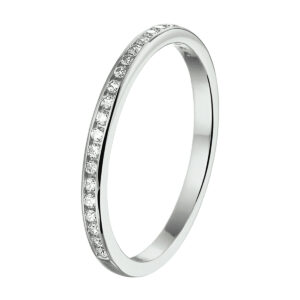 aanschuifring zirkonia 14K witgoud